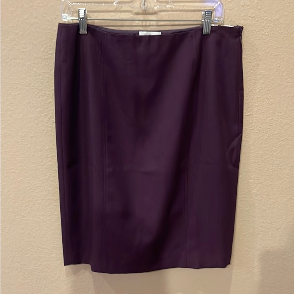 Le Suit Deep Purple Pencil Skirt